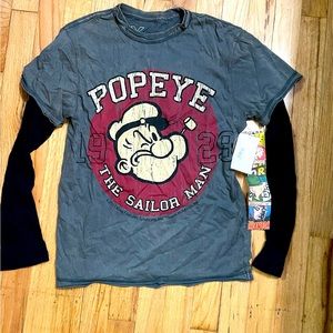 NEW Dx Xtreme Popeye boy girl distressed vintage look size Large NWT